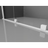 Mexen Velar 90 x 110 cm-es toló zuhanykabin, áttetsző, fehér - 871-090-110-01-20