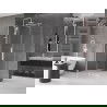 Mexen Velar tolóajtós zuhanykabin 140 x 100 cm, Átlátszó, fehér - 871-140-100-01-20