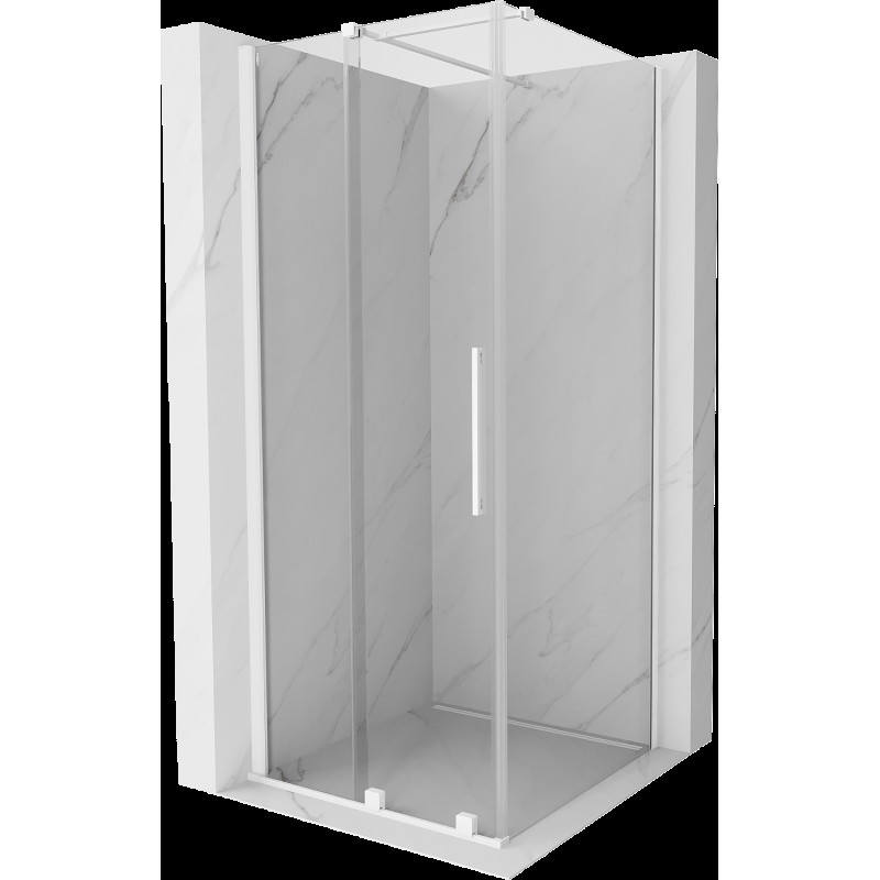 Mexen Velar cabină de duș extensibilă 90 x 90 cm, transparent, albă - 871-090-090-01-20