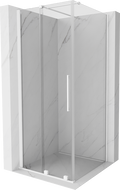 Mexen Velar cabină de duș extensibilă 90 x 90 cm, transparent, albă - 871-090-090-01-20