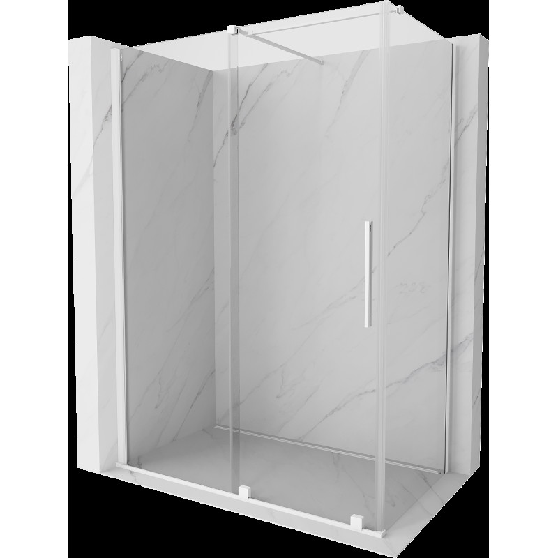 Mexen Velar cabină de duș extensibilă 140 x 70 cm, transparent, albă - 871-140-070-01-20