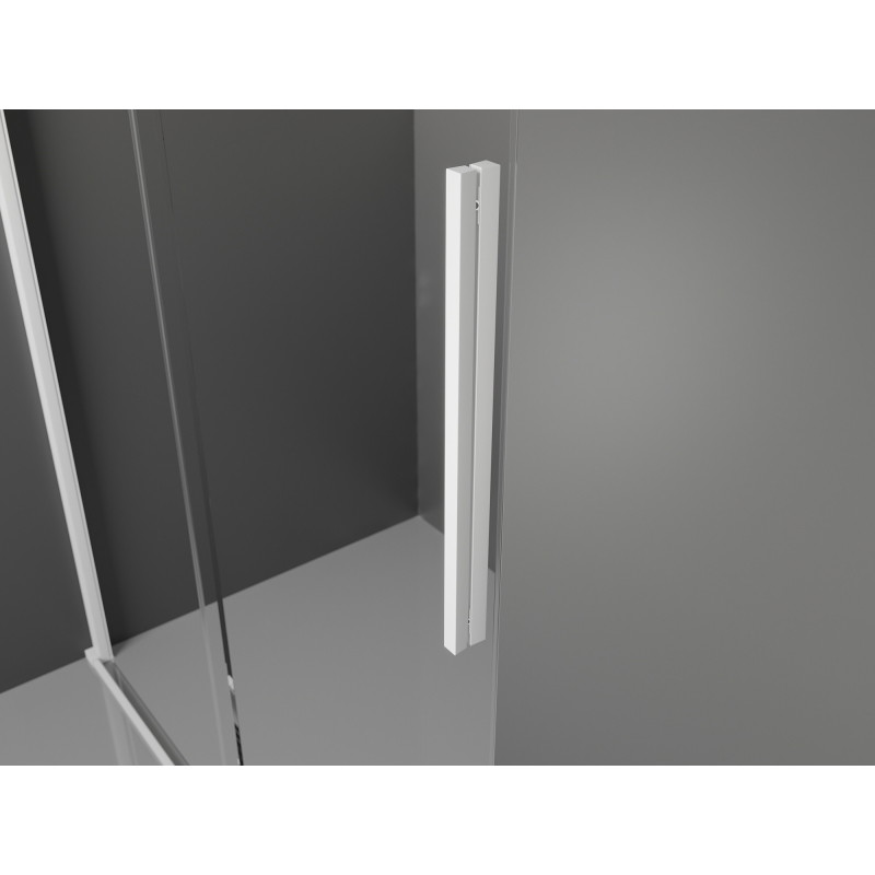 Mexen Velar 150 x 85 cm tolóajtós zuhanykabin, átlátszó, fehér - 871-150-085-01-20