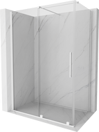 Mexen Velar cabină de duș extensibilă 160 x 85 cm, transparent, albă - 871-160-085-01-20