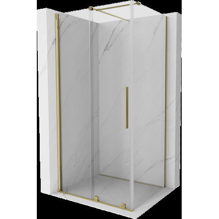 Mexen Velar cabină de duș extensibilă 90 x 70 cm, transparent, aurie - 871-090-070-01-50