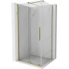 Mexen Velar cabină de duș extensibilă 90 x 80 cm, transparent, aurie - 871-090-080-01-50