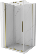Mexen Velar cabină de duș extensibilă 100 x 70 cm, transparent, aurie - 871-100-070-01-50