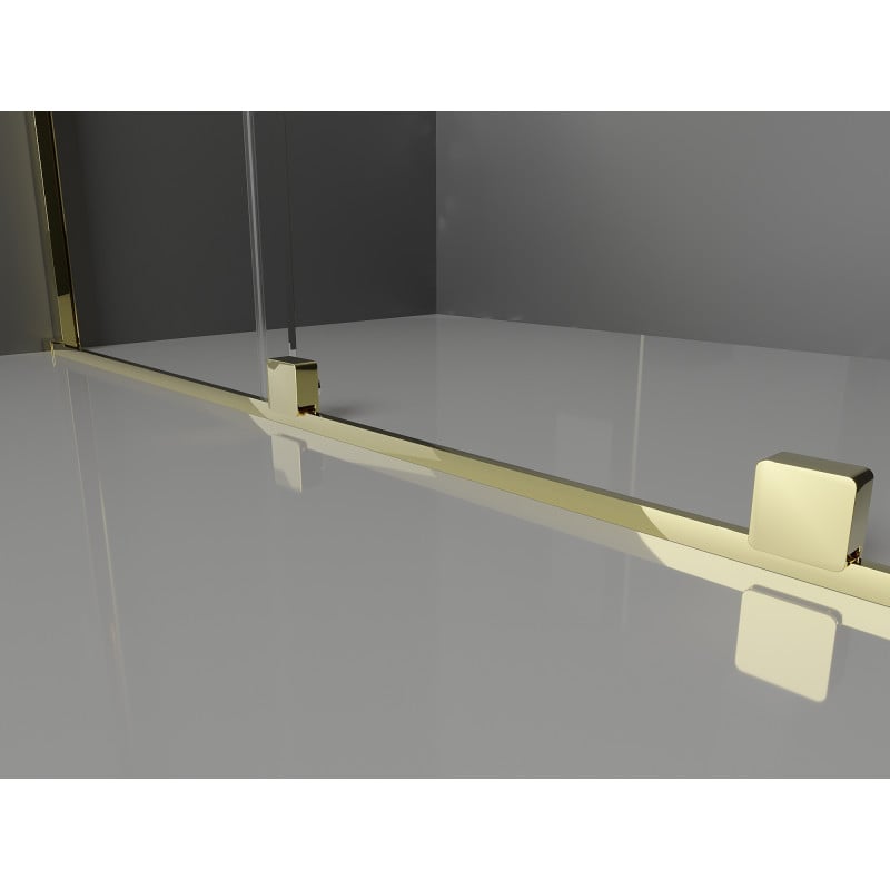 Mexen Velar cabină de duș glisantă 100 x 120 cm, transparentă, aurie - 871-100-120-01-50