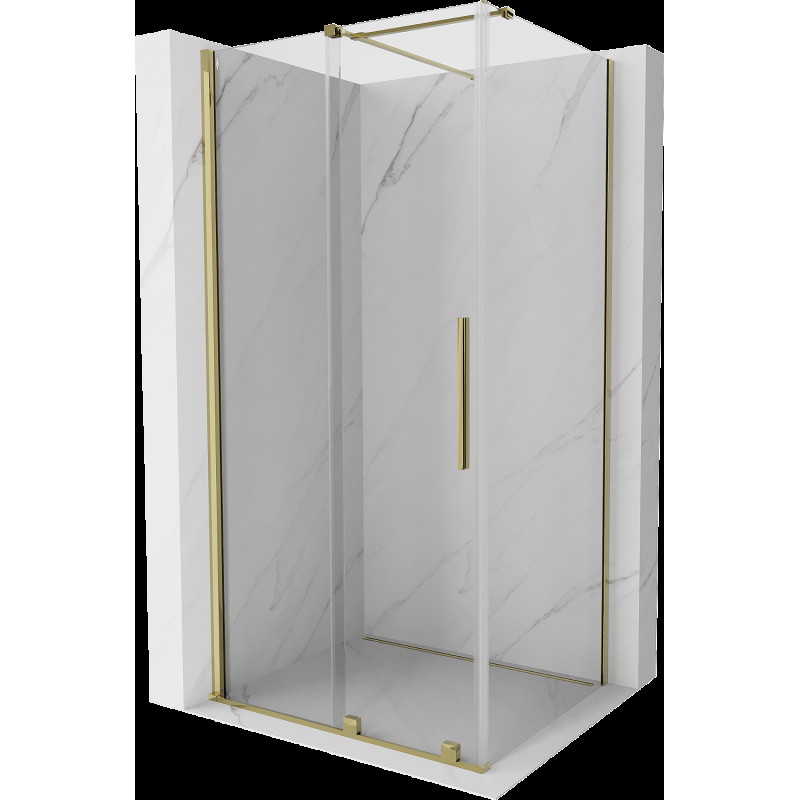 Mexen Velar cabină de duș extensibilă 100 x 85 cm, transparent, aurie - 871-100-085-01-50