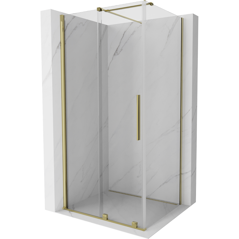 Mexen Velar cabină de duș extensibilă 100 x 85 cm, transparent, aurie - 871-100-085-01-50