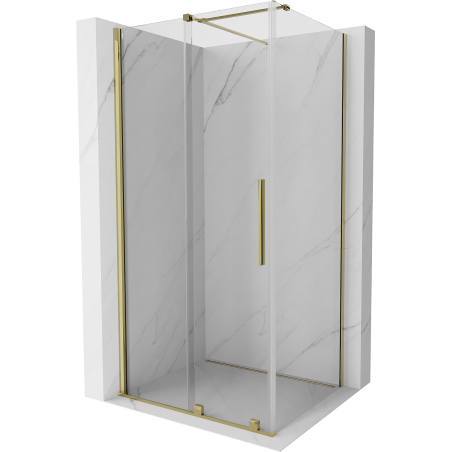 Mexen Velar 120 x 70 cm-es, tolóajtós zuhanykabin, átlátszó, arany - 871-120-070-01-50
