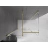 Mexen Velar cabină de duș glisantă 130 x 90 cm, transparentă, aurie - 871-130-090-01-50