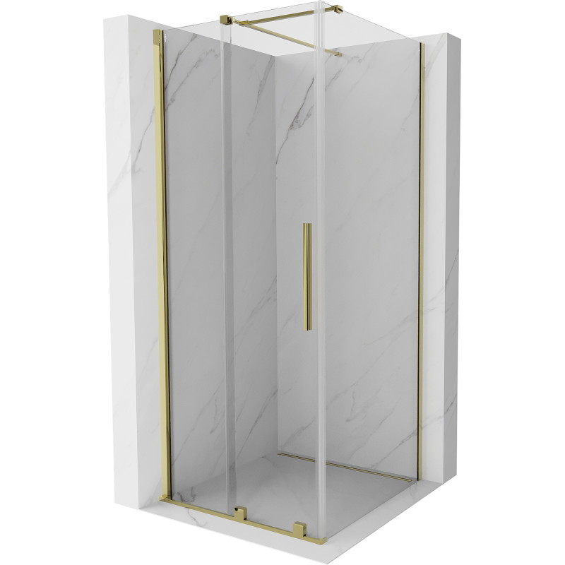 Mexen Velar cabina de duș cu uși glisante 90 x 90 cm, transparentă, aurie - 871-090-090-01-50