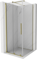 Mexen Velar cabină de duș extensibilă 120 x 120 cm, transparent, aurie - 871-120-120-01-50