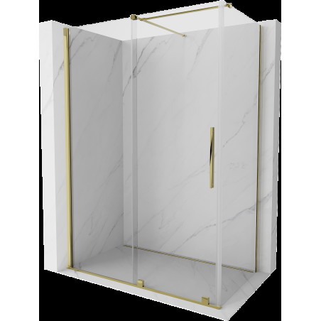 Mexen Velar cabină de duș extensibilă 130 x 75 cm, transparent, aurie - 871-130-075-01-50