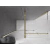 Mexen Velar 150 x 70 cm-es, átlátszó, arany színű tolóajtós zuhanykabin - 871-150-070-01-50