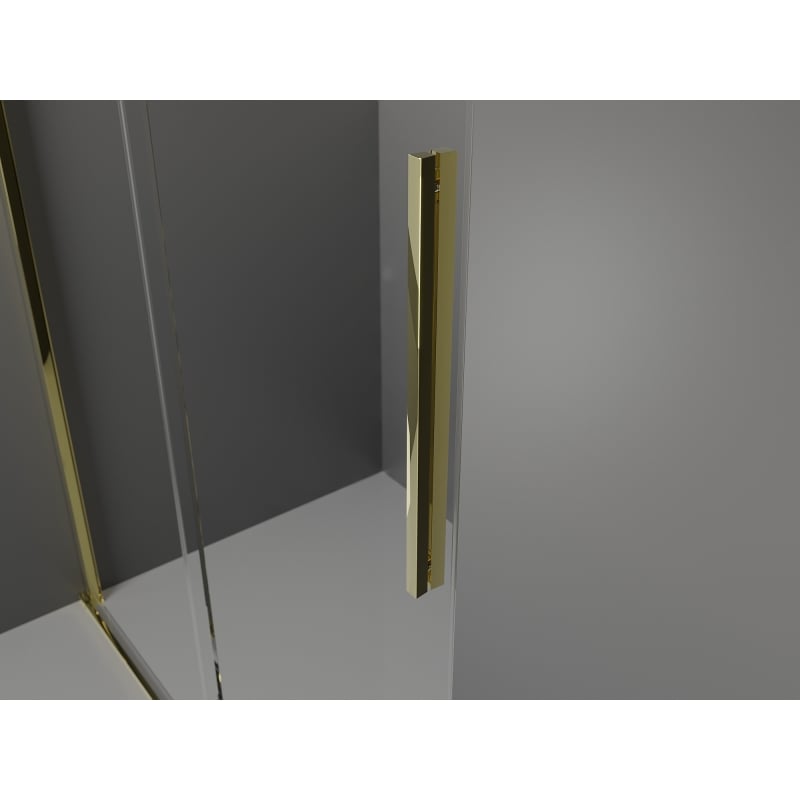 Mexen Velar 150 x 70 cm-es, átlátszó, arany színű tolóajtós zuhanykabin - 871-150-070-01-50
