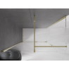 Mexen Velar 160 x 90 cm-es tolóajtós zuhanykabin, átlátszó, arany - 871-160-090-01-50