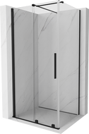 Mexen Velar 100 x 70 cm-es, átlátszó, fekete tolóajtós zuhanykabin - 871-100-070-01-70