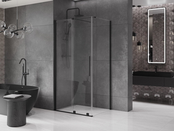 Mexen Velar cabină de duș extensibilă 120 x 70 cm, transparent, neagră - 871-120-070-01-70