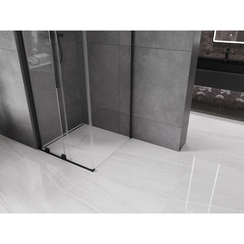 Mexen Velar cabină de duș glisantă 90 x 90 cm, transparentă, neagră - 871-090-090-01-70