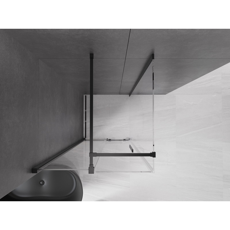 Mexen Velar cabină de duș culisantă 90 x 90 cm, transparentă, neagră - 871-090-090-01-70