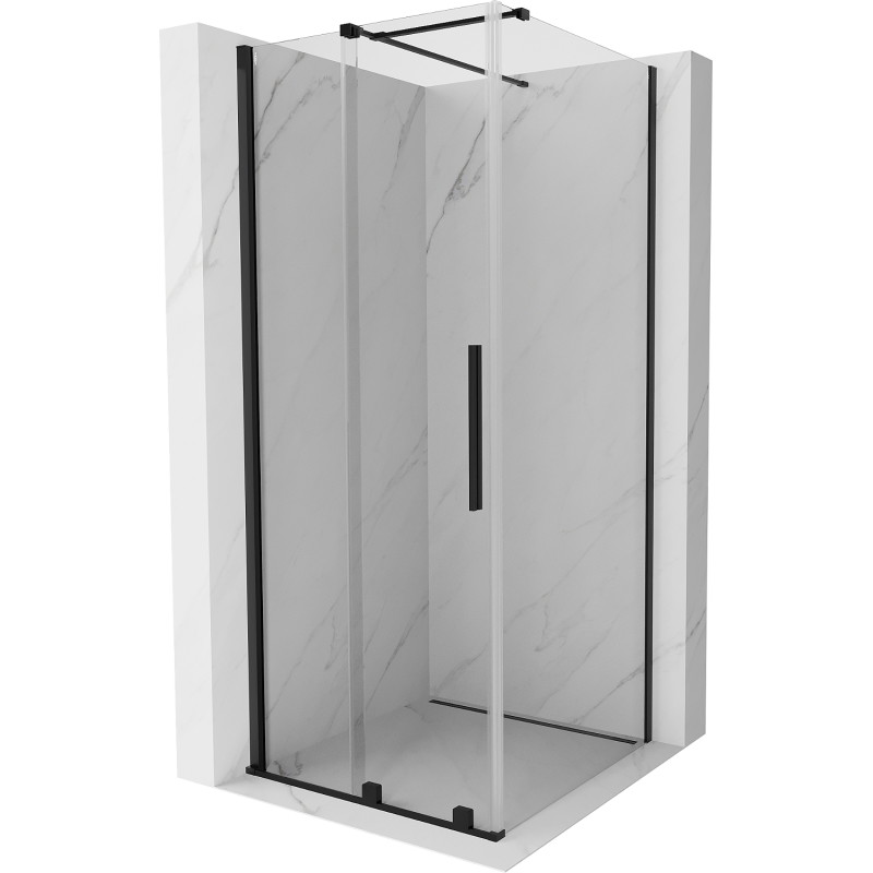 Mexen Velar cabina de duș glisantă 100 x 100 cm, transparentă, neagră - 871-100-100-01-70