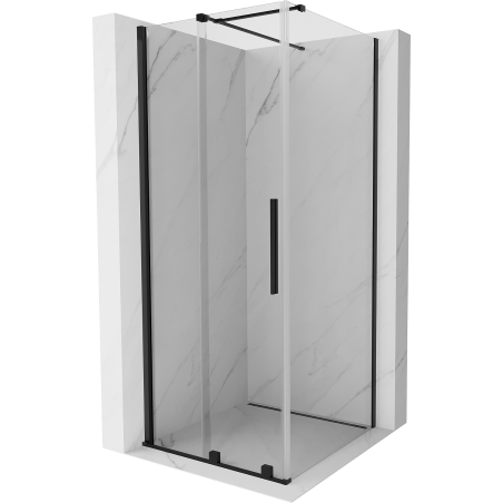 Mexen Velar cabină de duș glisantă 120 x 120 cm, transparentă, neagră - 871-120-120-01-70