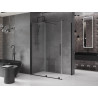 Mexen Velar Elhúzható zuhanykabin 140 x 75 cm, átlátszó, fekete - 871-140-075-01-70