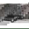 Mexen Velar tolóajtós zuhanykabin 140 x 80 cm, Átlátszó, fekete - 871-140-080-01-70