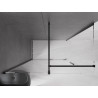 Mexen Velar 150 x 75 cm-es tolóajtós zuhanykabin, átlátszó, fekete - 871-150-075-01-70