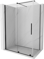Mexen Velar 160 x 70 cm-es tolóajtós zuhanykabin, átlátszó, fekete - 871-160-070-01-70
