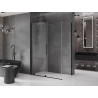 Mexen Velar 160 x 85 cm-es tolóajtós zuhanykabin, átlátszó, fekete - 871-160-085-01-70