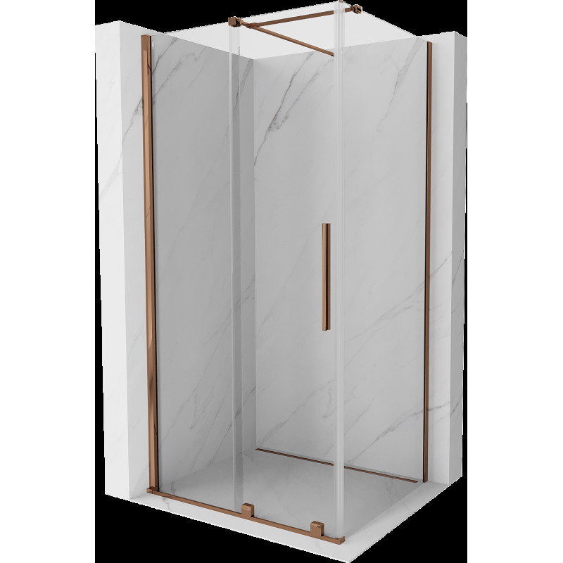 Mexen Velar cabină de duș extensibilă 90 x 80 cm, transparent, Roz-auriu - 871-090-080-01-60