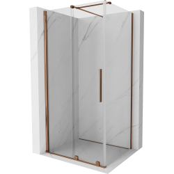 Mexen Velar cabină de duș extensibilă 90 x 85 cm, transparent, Roz-auriu - 871-090-085-01-60