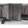 Mexen Velar cabină de duș extensibilă 100 x 80 cm, transparent, Roz-auriu - 871-100-080-01-60