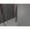 Mexen Velar 100 x 110 cm-es tolóajtós zuhanykabin, átlátszó, rózsaarany - 871-100-110-01-60