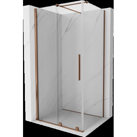 Mexen Velar cabină de duș extensibilă 110 x 120 cm, transparent, Roz-auriu - 871-110-120-01-60