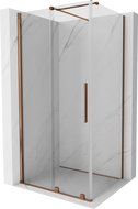 Mexen Velar cabină de duș extensibilă 120 x 100 cm, transparent, Roz-auriu - 871-120-100-01-60