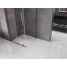 Mexen Velar cabină de duș glisantă 100 x 100 cm, transparentă, aur roz - 871-100-100-01-60