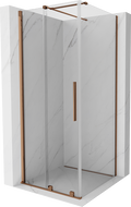 Mexen Velar cabină de duș extensibilă 110 x 110 cm, transparent, Roz-auriu - 871-110-110-01-60