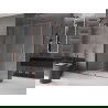 Mexen Velar tolóajtós zuhanykabin 140 x 70 cm, Átlátszó, Rózsaszín-arany - 871-140-070-01-60