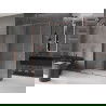 Mexen Velar tolóajtós zuhanykabin 140 x 85 cm, Átlátszó, Rózsaszín-arany - 871-140-085-01-60