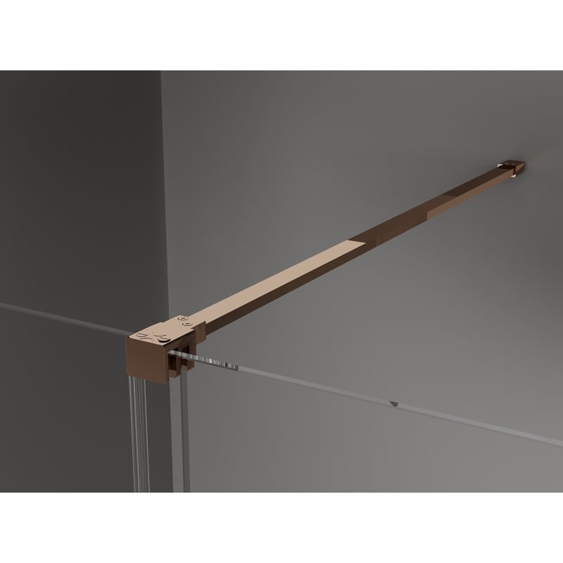 Mexen Velar 140 x 85 cm-es, eltolható zuhanykabin, átlátszó, rózsaszín arany - 871-140-085-01-60
