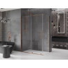 Mexen Velar csúszó zuhanykabin 150 x 70 cm, átlátszó, rózsaarany - 871-150-070-01-60