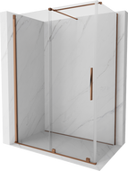 Mexen Velar 150 x 90 cm-es tolóajtós zuhanykabin, átlátszó, rózsaarany - 871-150-090-01-60