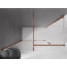 Mexen Velar 160 x 90 cm-es tolóajtós zuhanykabin, átlátszó, rózsaarany - 871-160-090-01-60