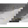 Mexen Velar cabină de duș extensibilă 100 x 80 cm, transparent, auriu cu aspect periat - 871-100-080-01-55