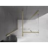 Mexen Velar cabină de duș glisantă 110 x 90 cm, transparentă, auriu periat - 871-110-090-01-55