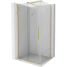 Cabină de duș Mexen Velar glisantă 120 x 80 cm, transparentă, aurie periată - 871-120-080-01-55
