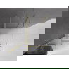 Mexen Velar cabină de duș extensibilă 120 x 120 cm, transparent, auriu cu aspect periat - 871-120-120-01-55